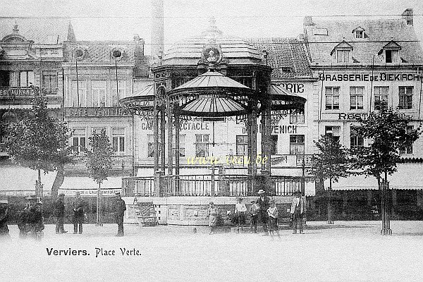ancienne carte postale de Verviers Place Verte