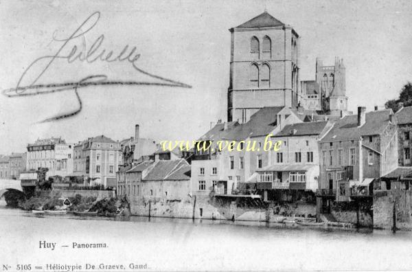 ancienne carte postale de Huy Panorama