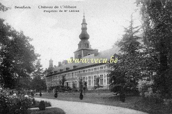 ancienne carte postale de Beaufays Château de l'Abbaye - Propriété de Mr Laloux