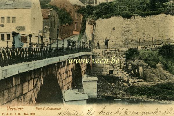 ancienne carte postale de Verviers Pont d'Andrimont