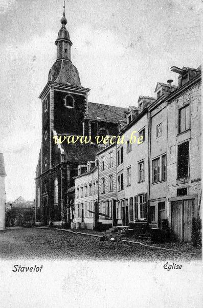ancienne carte postale de Stavelot Eglise