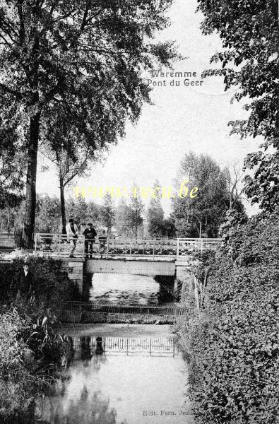 ancienne carte postale de Waremme Pont du Geer