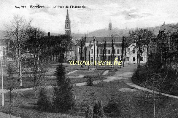 ancienne carte postale de Verviers Le Parc de l'Harmonie