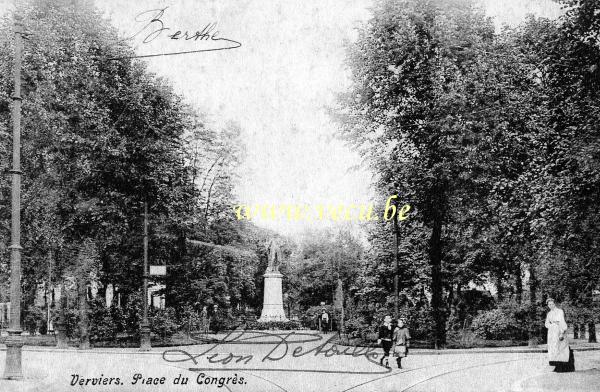 ancienne carte postale de Verviers Place du Congrès