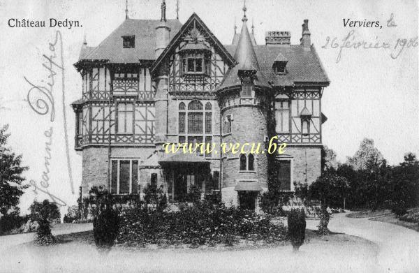 ancienne carte postale de Verviers Château Dedyn