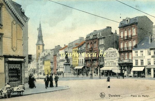 ancienne carte postale de Verviers Place du Martyr