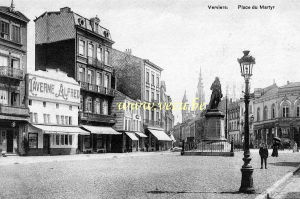 ancienne carte postale de Verviers Place du Martyr