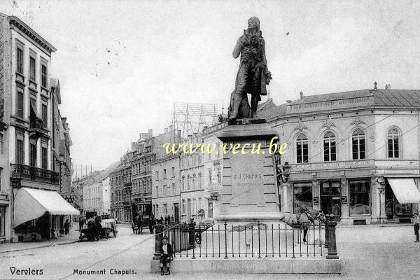 ancienne carte postale de Verviers Monument Chapuis