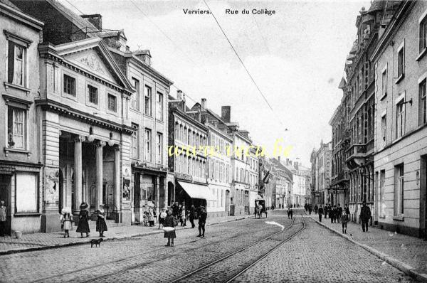 ancienne carte postale de Verviers Rue du Collège