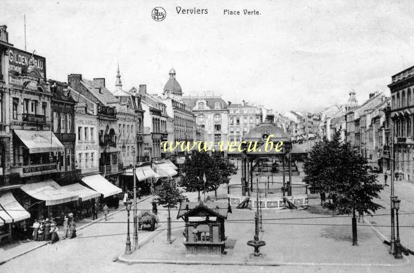 ancienne carte postale de Verviers Place verte