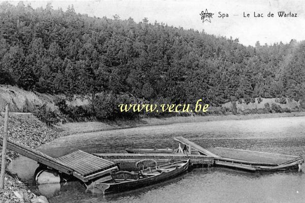 ancienne carte postale de Spa Le lac de Warfaz