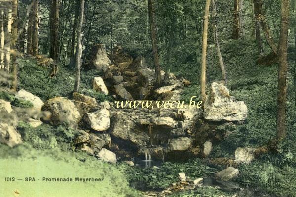 ancienne carte postale de Spa Promenade Meyerbeer