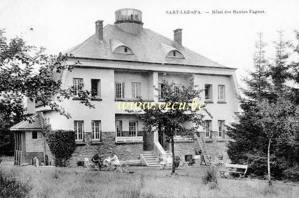 ancienne carte postale de Sart-lez-Spa Hôtel des Hautes Fagnes