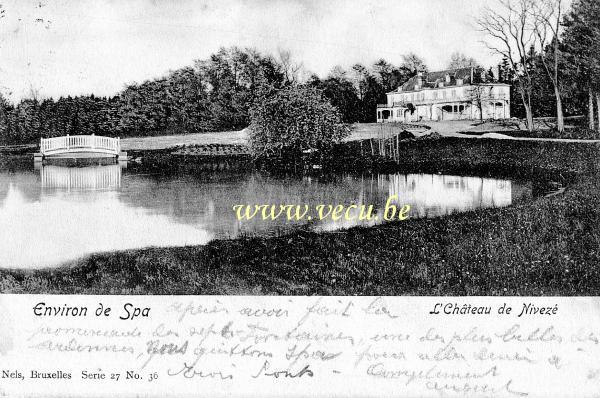 ancienne carte postale de Spa Château de Nivezé