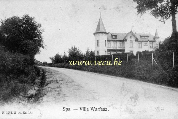 ancienne carte postale de Spa Villa Warfaaz
