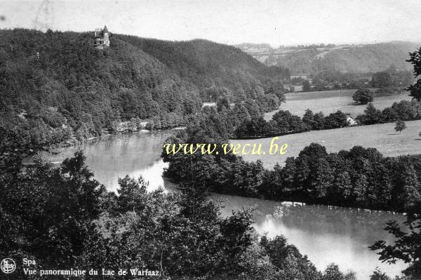 ancienne carte postale de Spa Vue panoramique du lac de Warfaaz