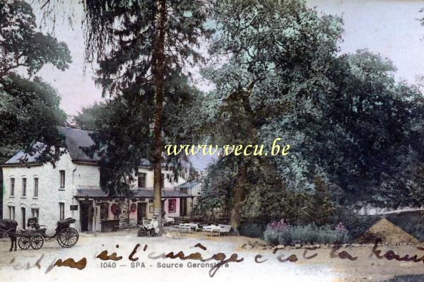 ancienne carte postale de Spa Source Géronstère