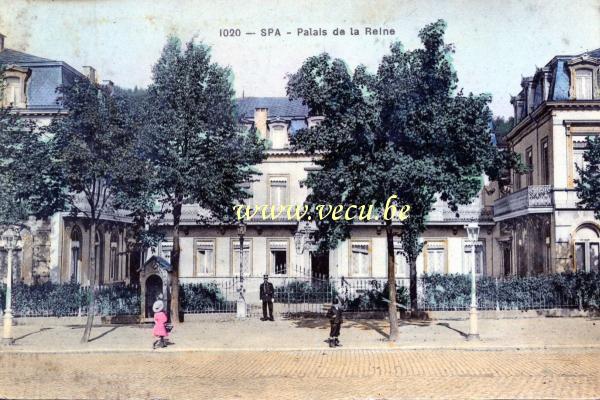 ancienne carte postale de Spa Palais de la Reine