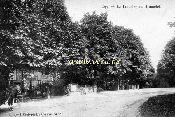 ancienne carte postale de Spa La Fontaine du Tonnelet