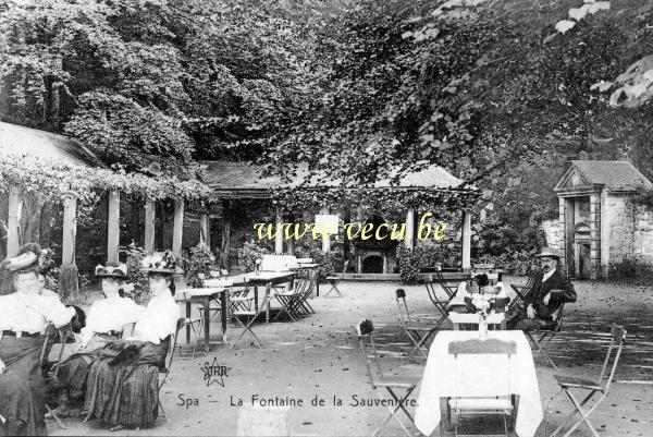 ancienne carte postale de Spa La Fontaine de la Sauvenière