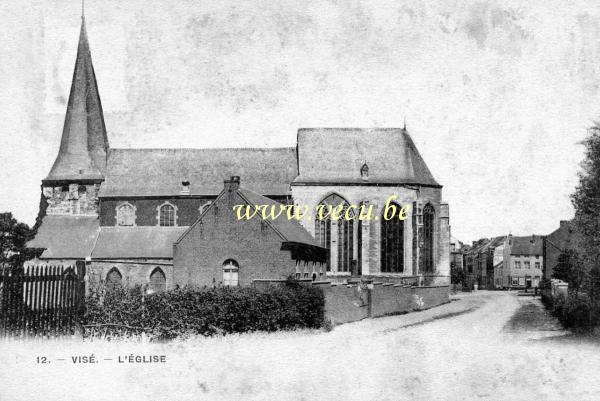 ancienne carte postale de Visé L'église