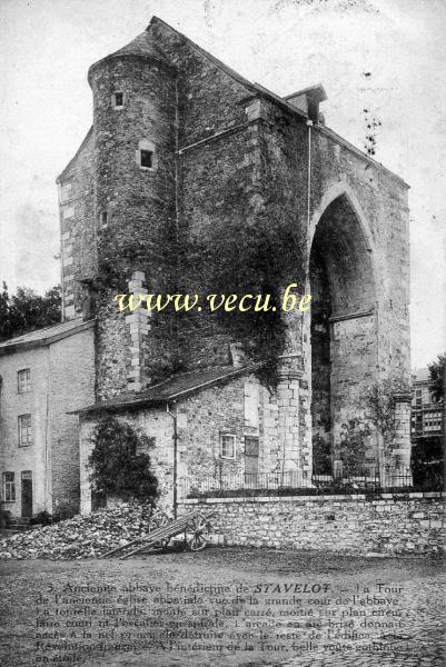 ancienne carte postale de Stavelot Ancienne Abbaye Bénédictine