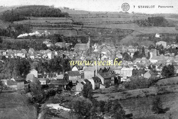 ancienne carte postale de Stavelot Panorama