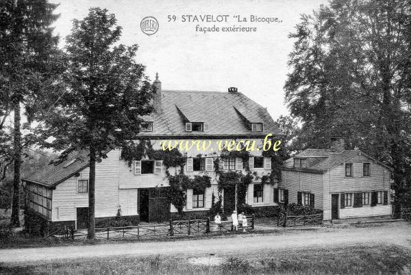 ancienne carte postale de Stavelot La Bicoque - facade extérieure