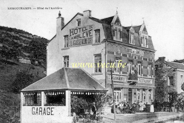 ancienne carte postale de Remouchamps Hôtel de l'Amblève