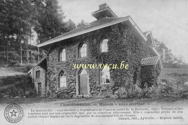 ancienne carte postale de Chaudfontaine Maison dite sans mortier