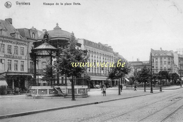 ancienne carte postale de Verviers Kiosque de la Place Verte