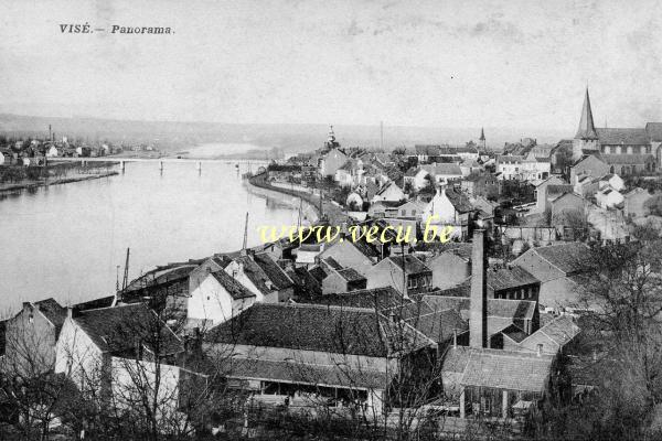 ancienne carte postale de Visé Panorama
