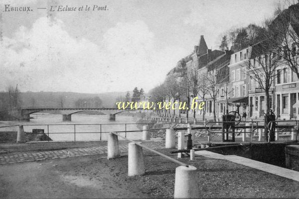 ancienne carte postale de Esneux L'Ecluse et le Pont