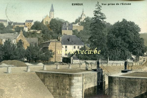 ancienne carte postale de Esneux Vue prise de l'Ecluse