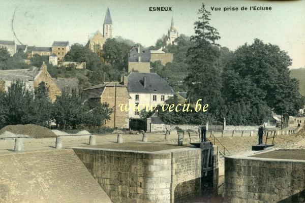 ancienne carte postale de Esneux Vue prise de l'Ecluse