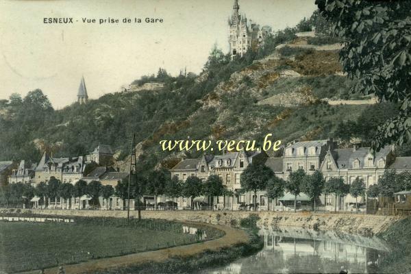 ancienne carte postale de Esneux Vue prise de la Gare