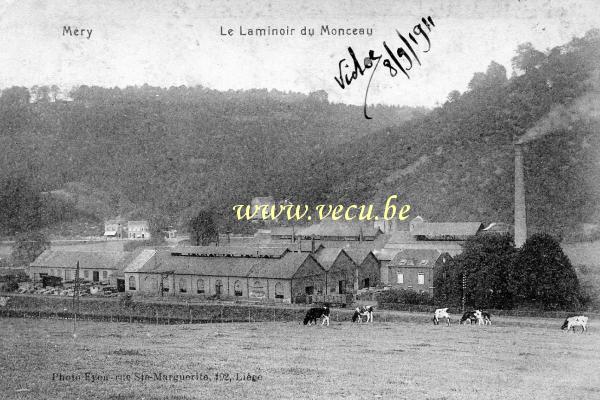 ancienne carte postale de Méry Le Laminoir du Monceau