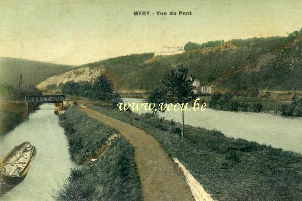 ancienne carte postale de Méry Vue du Pont