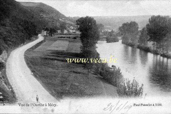 ancienne carte postale de Méry Vue de l'Ourthe