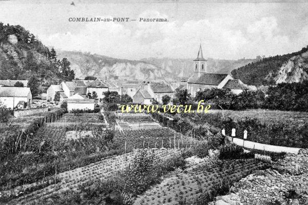 ancienne carte postale de Comblain-au-Pont Panorama