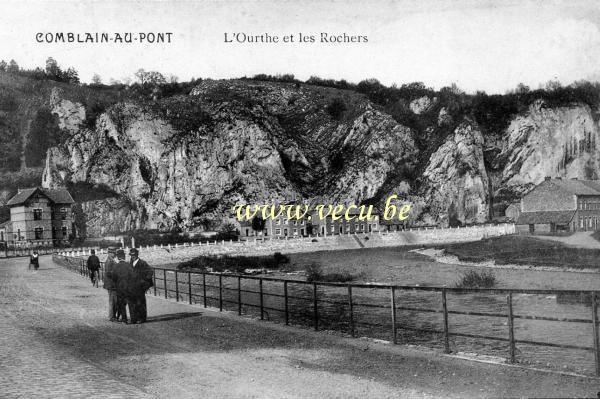 ancienne carte postale de Comblain-au-Pont L'Ourthe et les Rochers