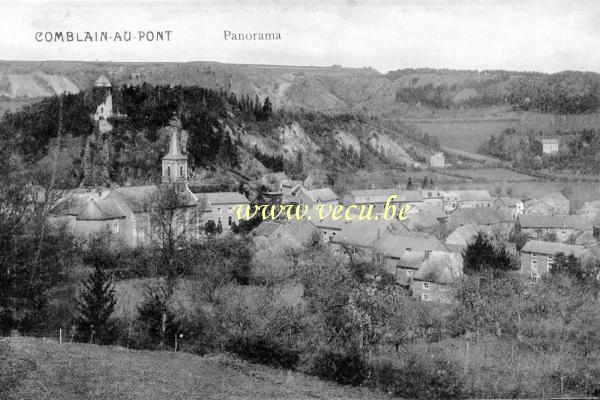 ancienne carte postale de Comblain-au-Pont Panorama