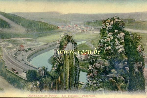 ancienne carte postale de Comblain-au-Pont Les Tartines - Panorama