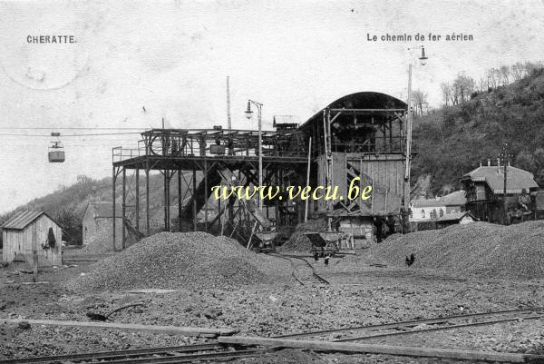 ancienne carte postale de Visé Cheratte - Le chemin de fer aérien