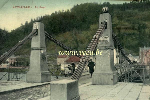 ancienne carte postale de Aywaille Le pont