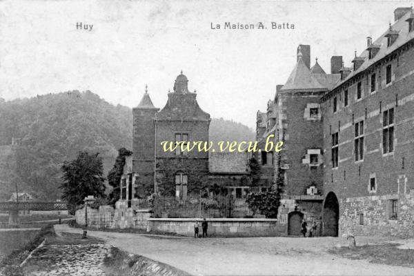ancienne carte postale de Huy La Maison A. Batta