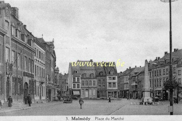 ancienne carte postale de Malmedy Place du marché