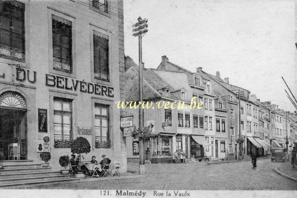 ancienne carte postale de Malmedy Rue la Vaux
