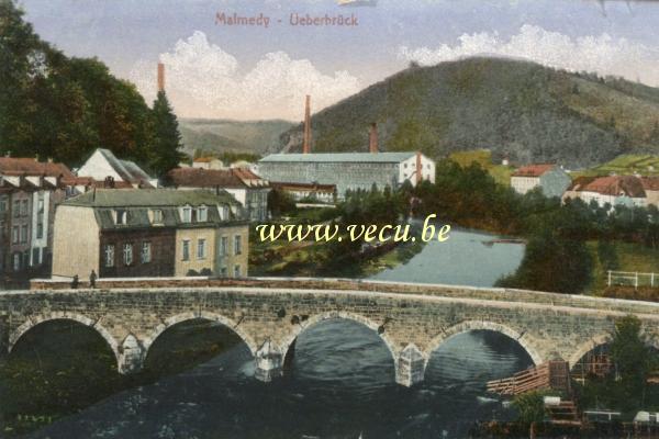 ancienne carte postale de Malmedy Ueberbrück