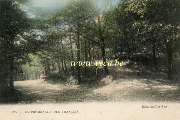 ancienne carte postale de Spa La Promenade des Français